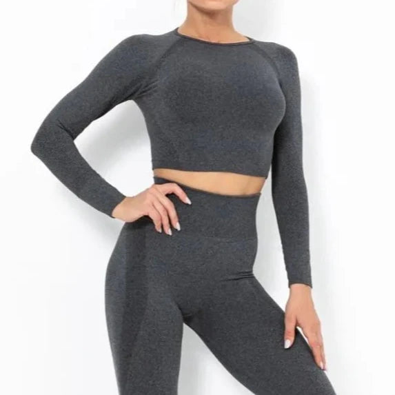 Bfitamazing - B|Fit ZOOM Sleeved Crop - Charcoal