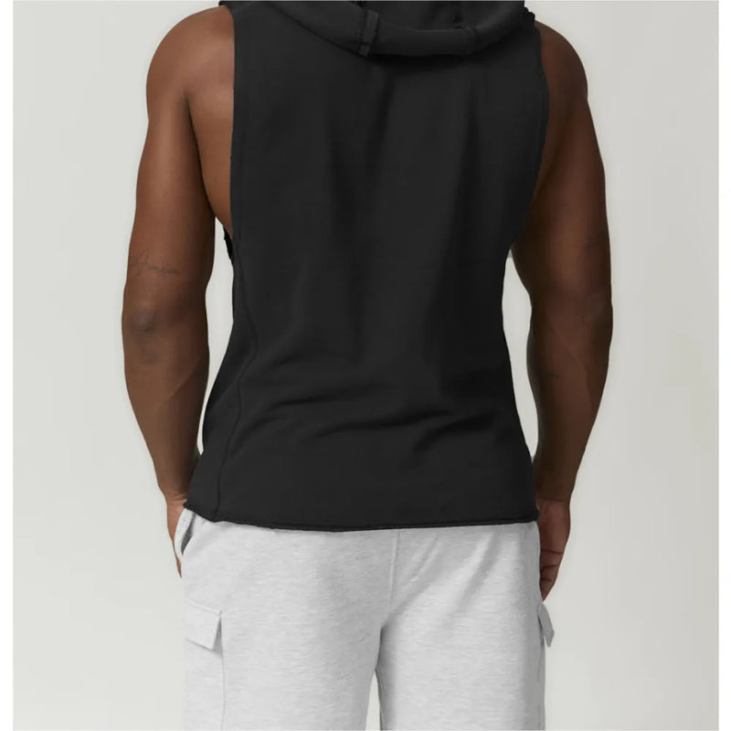 B|FIT RAPID Drop Arm Hooded Tank - Black