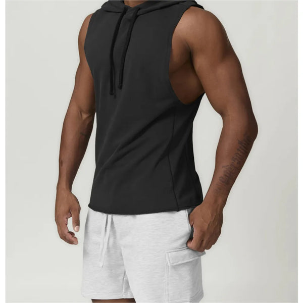 B|FIT RAPID Drop Arm Hooded Tank - Black