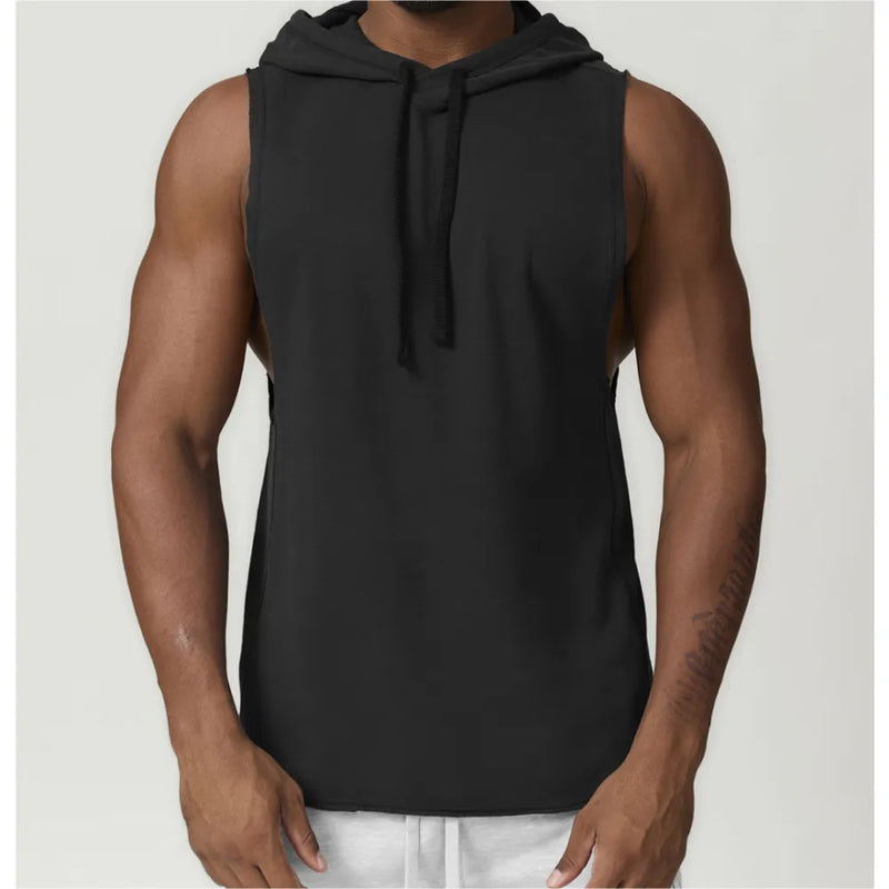 B|FIT RAPID Drop Arm Hooded Tank - Black