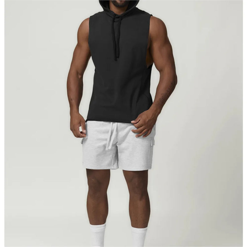 B|FIT RAPID Drop Arm Hooded Tank - Black