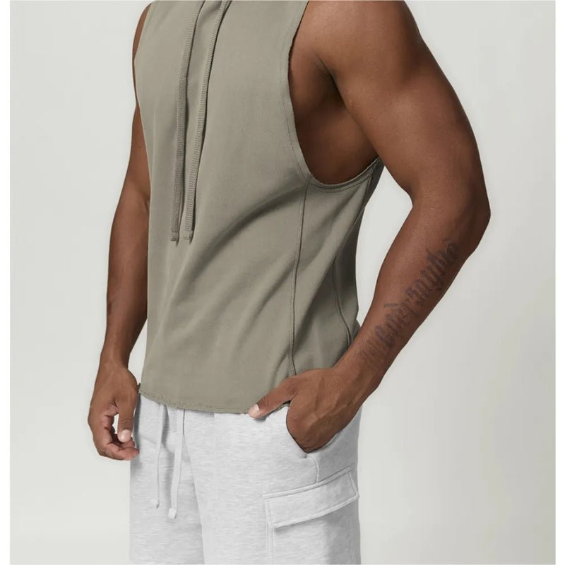 B|FIT RAPID Drop Arm Hooded Tank - Olive