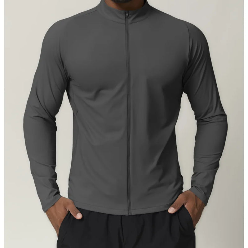 B|FIT RAPID Full Zip Long Sleeve T - Shirt - Grey