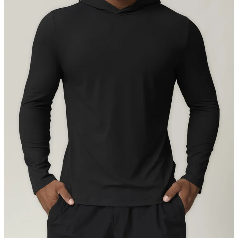 B|FIT RAPID Hooded Long Sleeve T - Shirt - Black