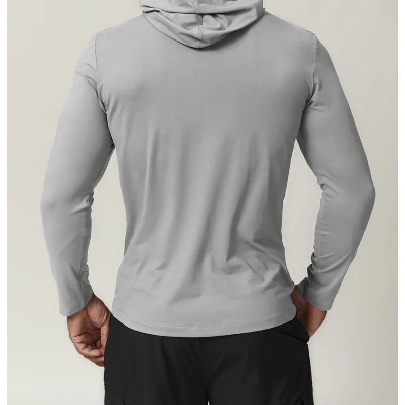 B|FIT RAPID Hooded Long Sleeve T - Shirt - Grey