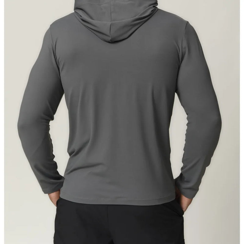 B|FIT RAPID Hooded Long Sleeve T - Shirt - Steel