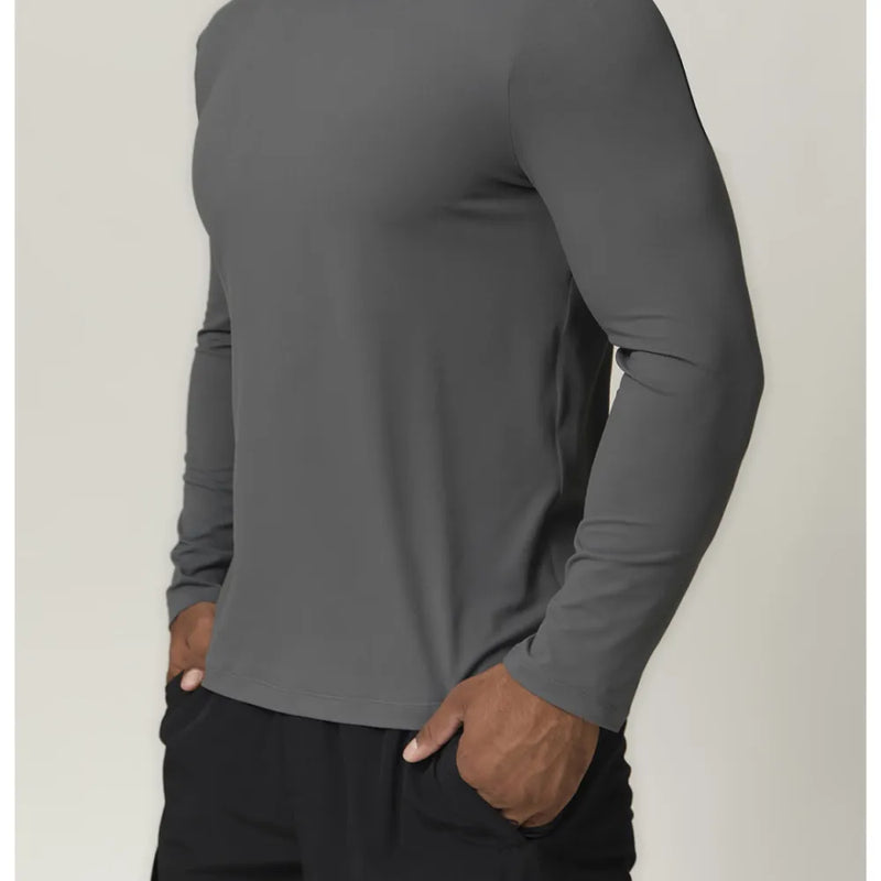 B|FIT RAPID Hooded Long Sleeve T - Shirt - Steel