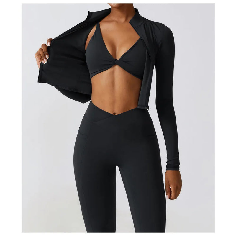 B|FIT STUDIO Zip Top - Black