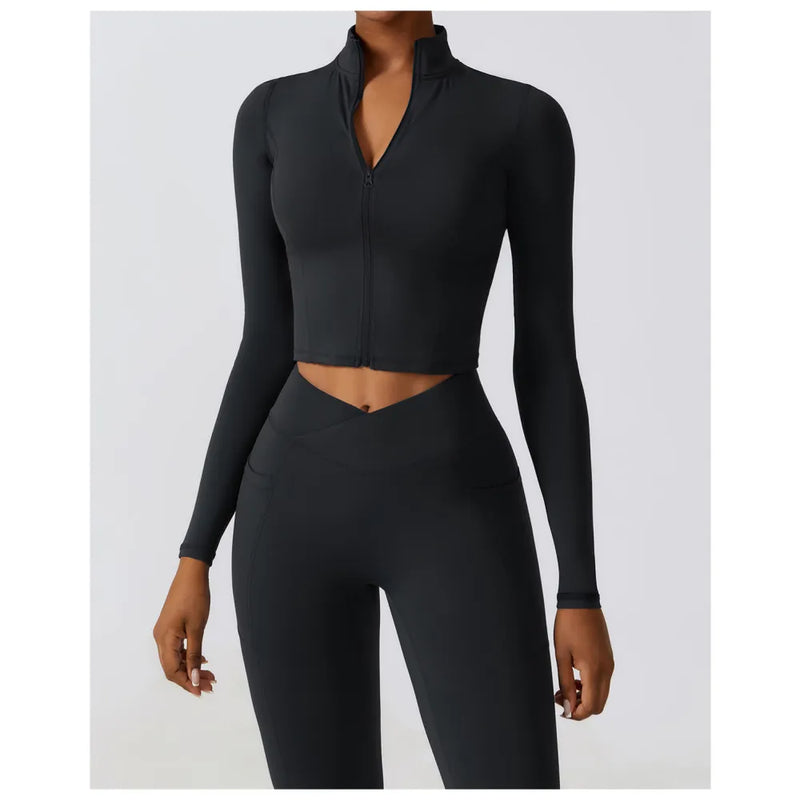 B|FIT STUDIO Zip Top - Black