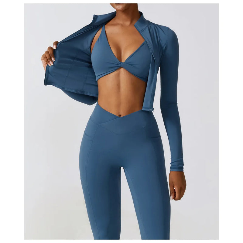 B|FIT STUDIO Zip Top - Ink