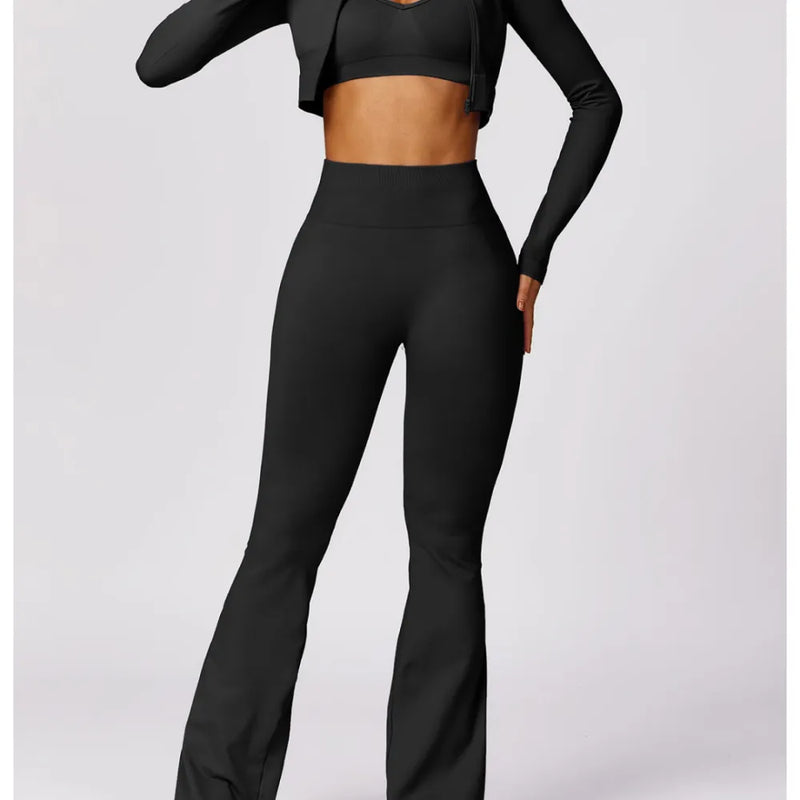 B|FIT TRACK Flare Leggings - Black