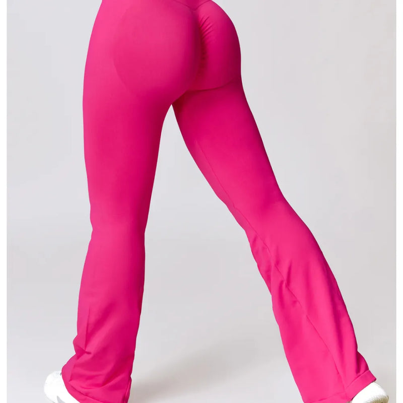 B|FIT TRACK Flare Leggings - Hot Pink