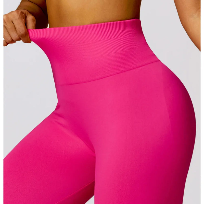 B|FIT TRACK Flare Leggings - Hot Pink