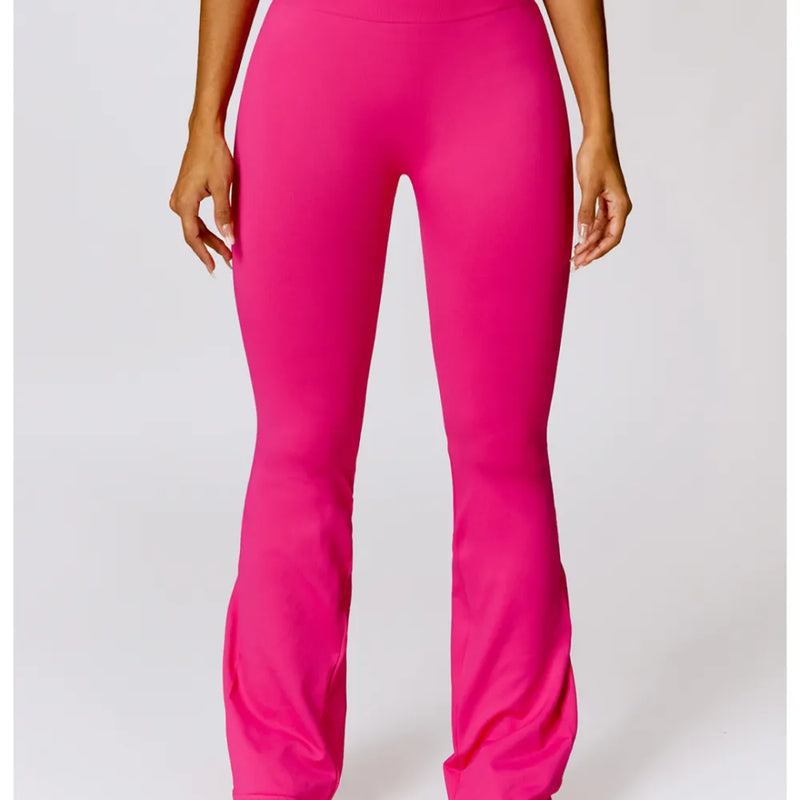 B|FIT TRACK Flare Leggings - Hot Pink