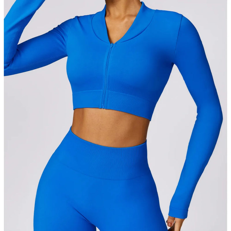 B|FIT TRACK Long Sleeve Top - Azzure