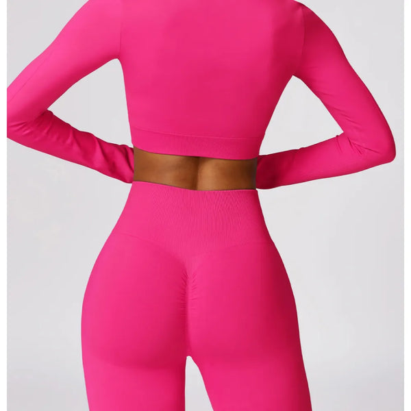 B|FIT TRACK Long Sleeve Top - Hot Pink