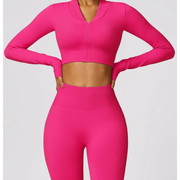 B|FIT TRACK Long Sleeve Top - Hot Pink